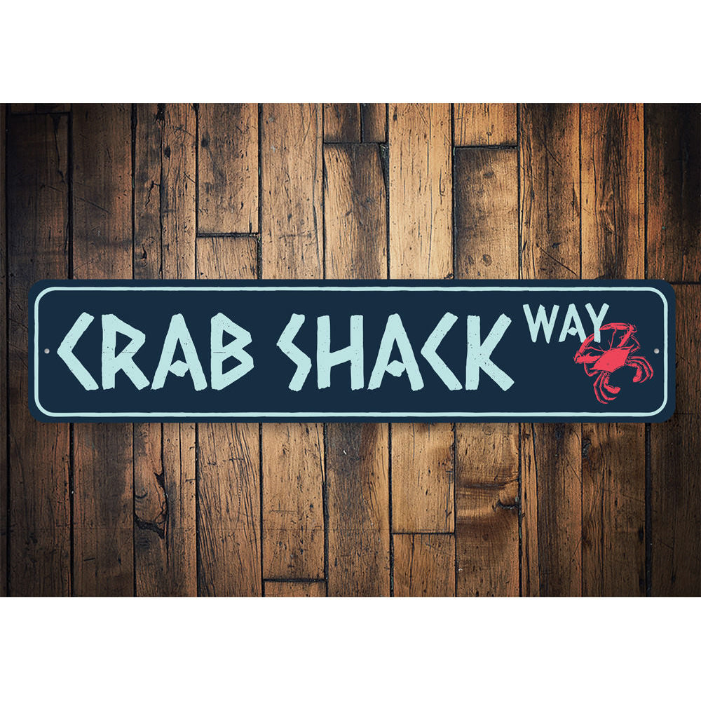 Crab Shack Way Sign Aluminum Sign