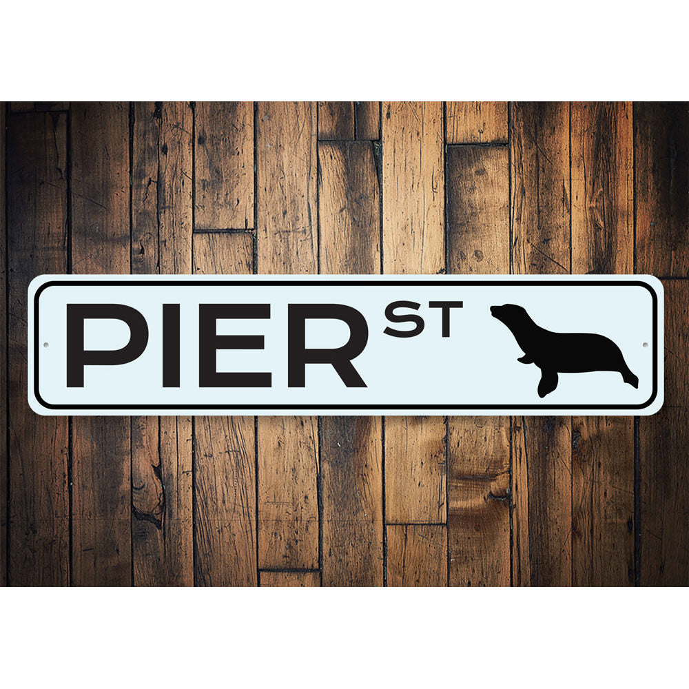 Pier Street Sign Aluminum Sign