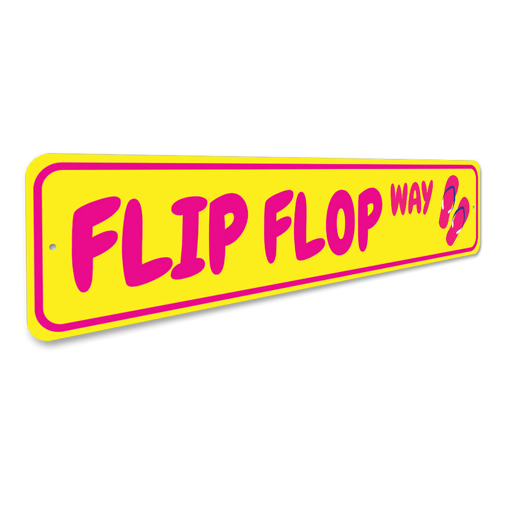 Flip Flop Way Sign Aluminum Sign