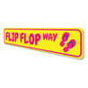 Flip Flop Way Sign Aluminum Sign