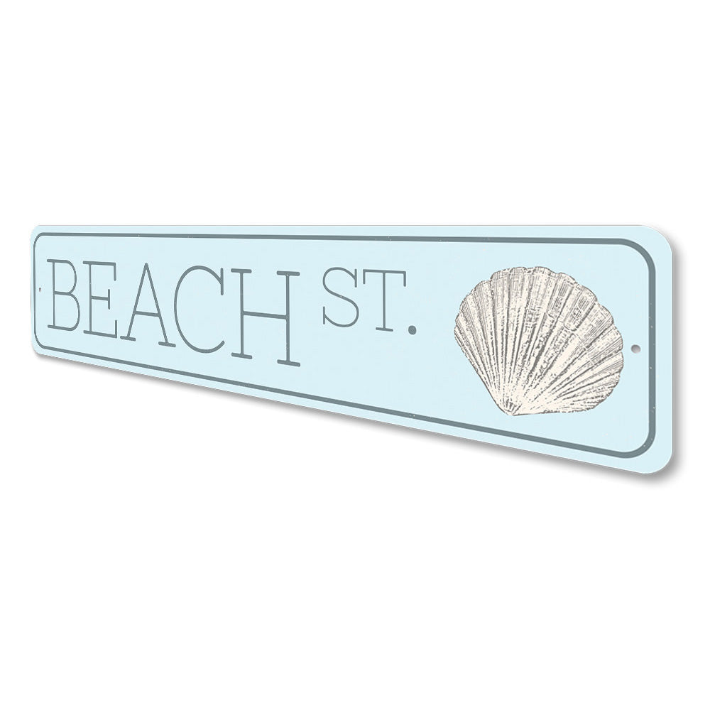 Seashell Beach Street Sign Aluminum Sign