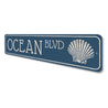 Ocean Blvd Sign Aluminum Sign