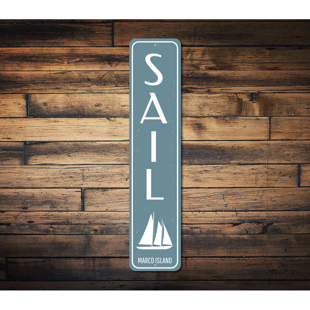 Sail Vertical Sign Aluminum Sign