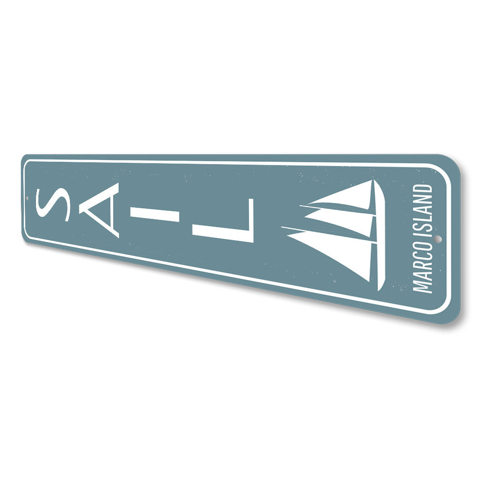 Sail Vertical Sign Aluminum Sign