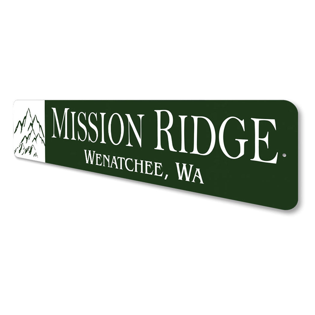 City State Personalized Mountain Sign