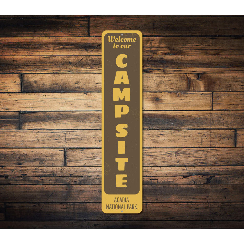 Campsite Vertical Sign Aluminum Sign