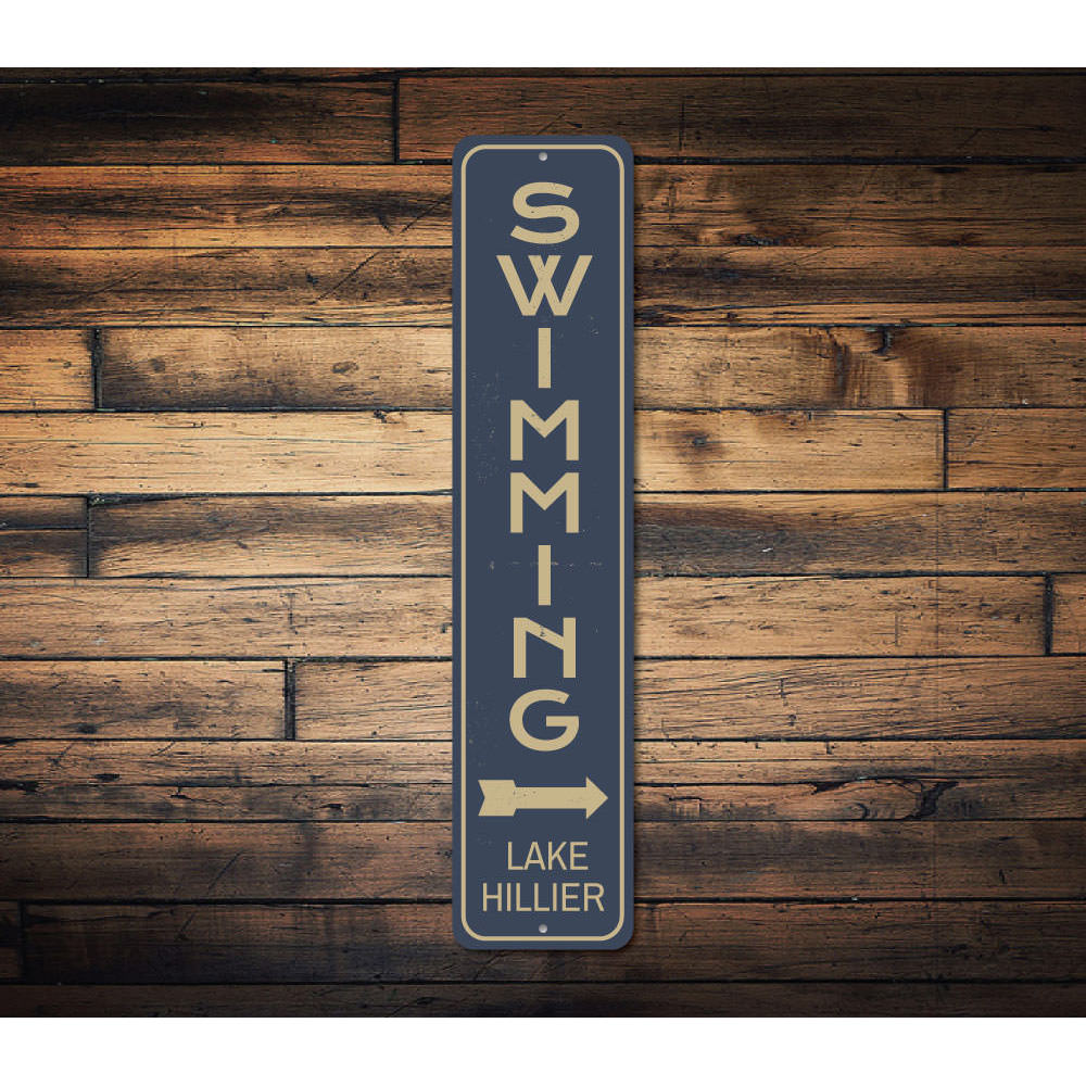 Swimming Vertical Sign Aluminum Sign