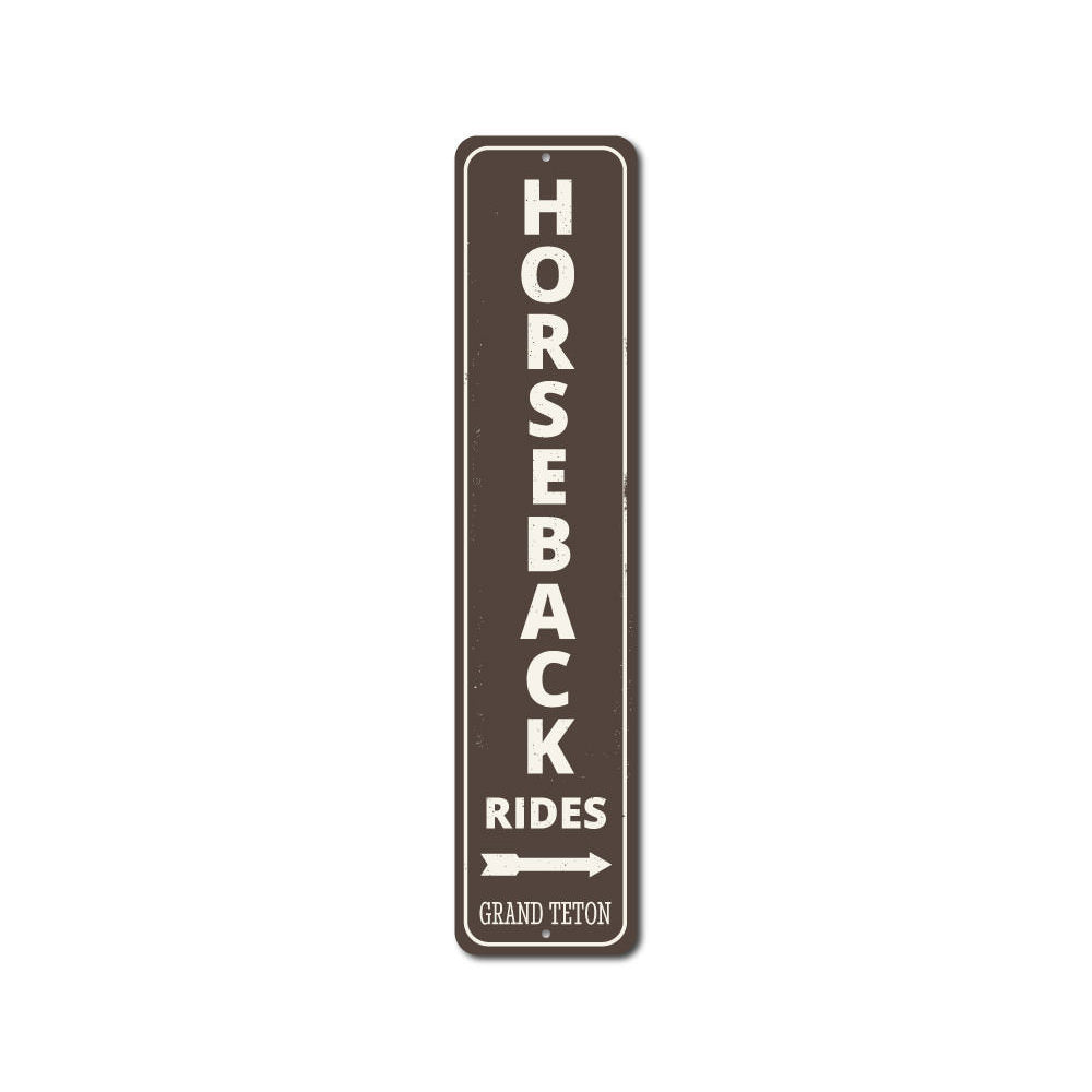 Horseback Rides Vertical Sign – Lizton Sign Shop