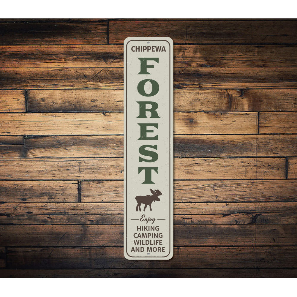 Forest Vertical Sign Aluminum Sign