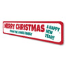 Merry Christmas & Happy New Year Sign Aluminum Sign