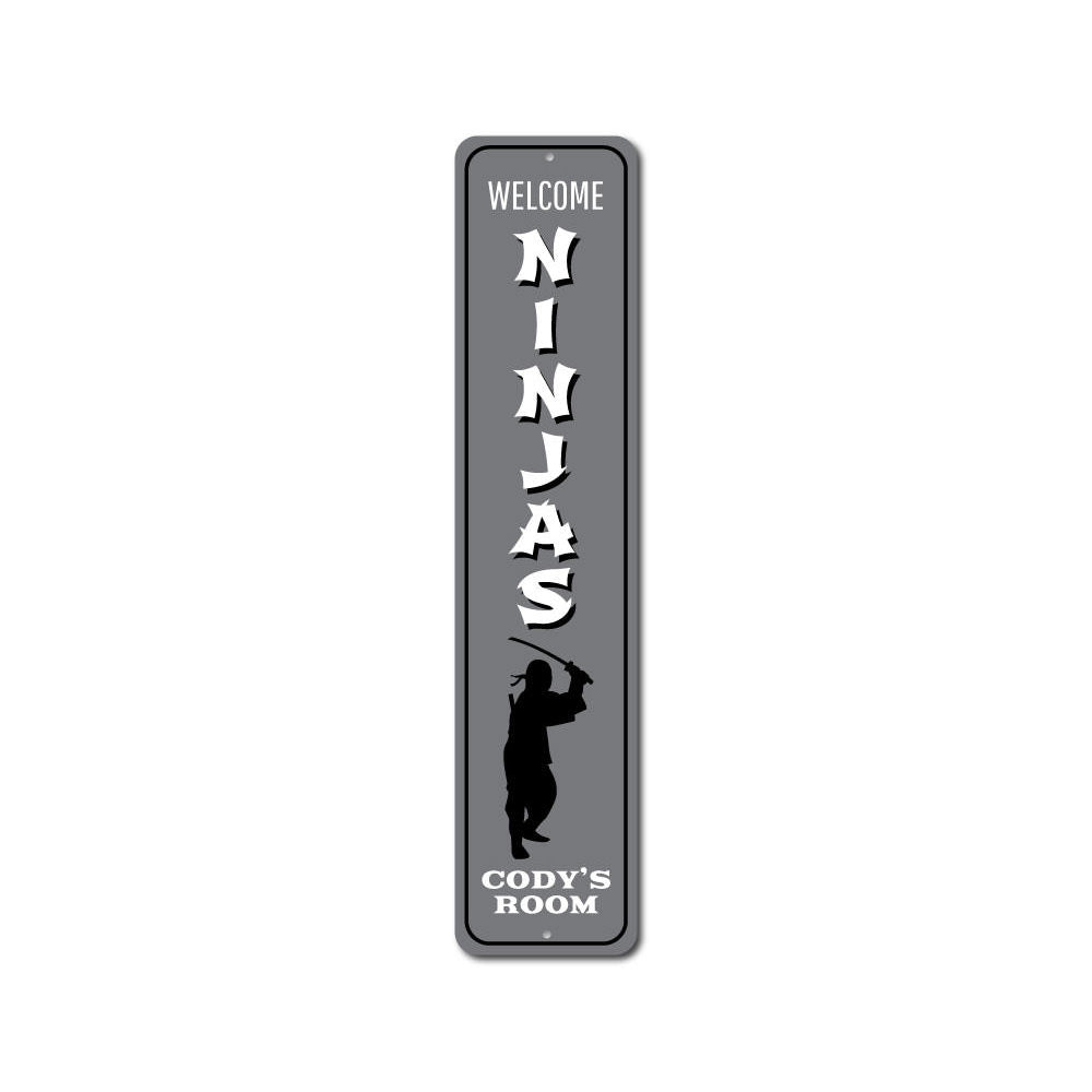 Ninjas Vertical Sign Aluminum Sign