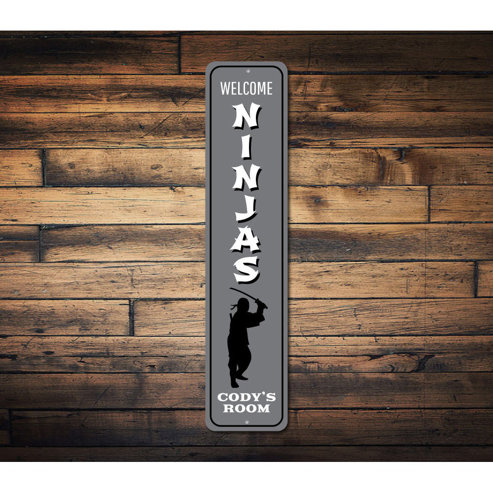 Ninjas Vertical Sign Aluminum Sign