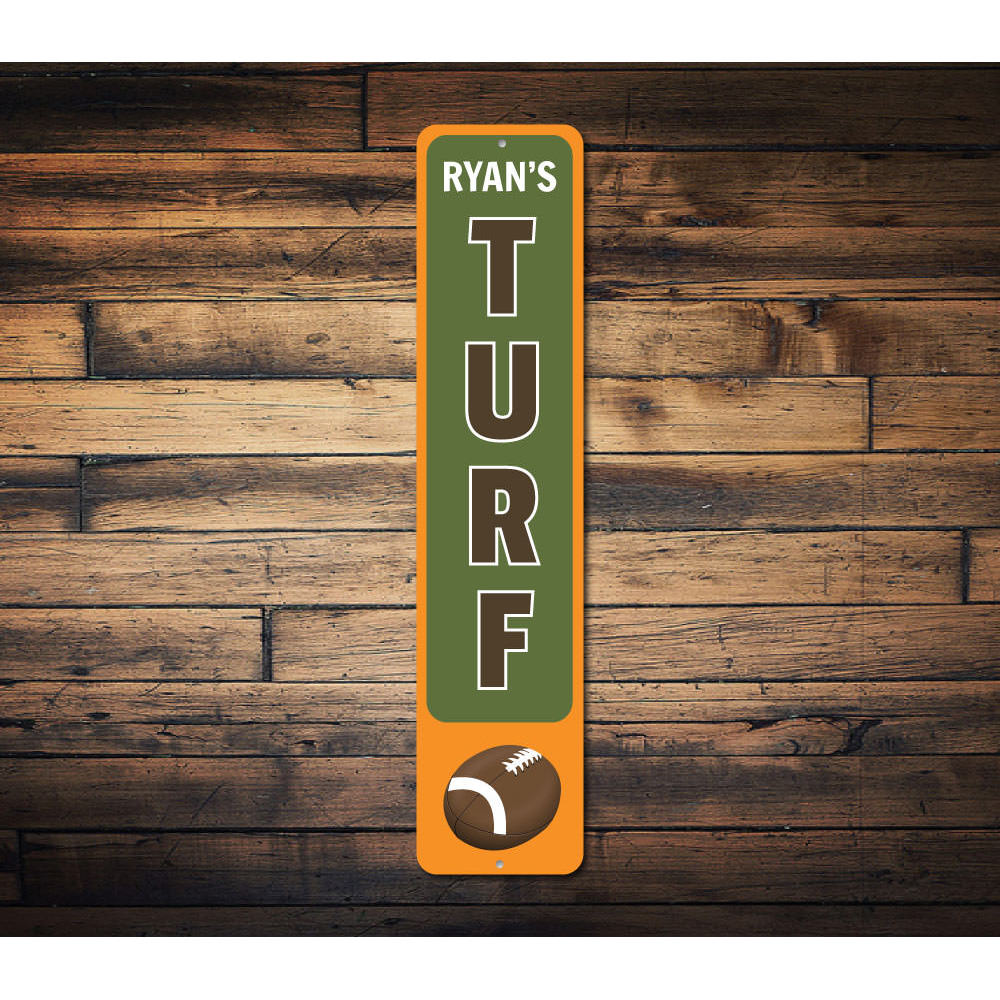 Football Turf Vertical Sign Aluminum Sign