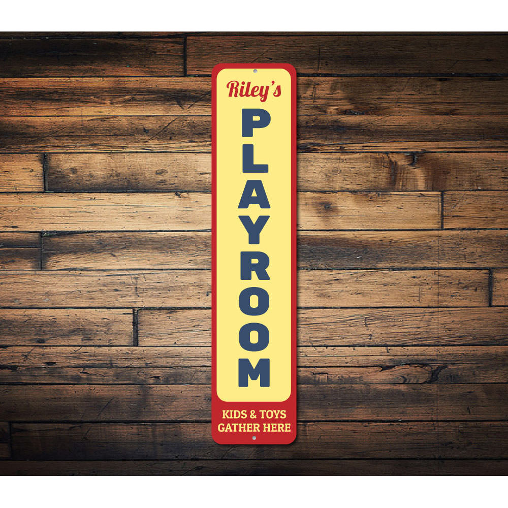 Playroom Vertical Sign Aluminum Sign