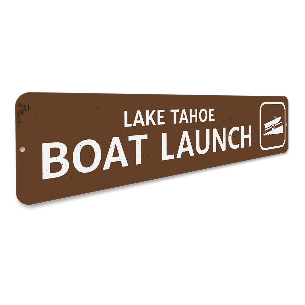 Boat Launch Lake Sign Aluminum Sign