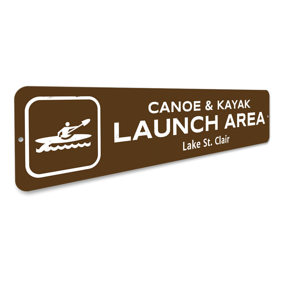 Canoe & Kayak Launch Area Sign Aluminum Sign
