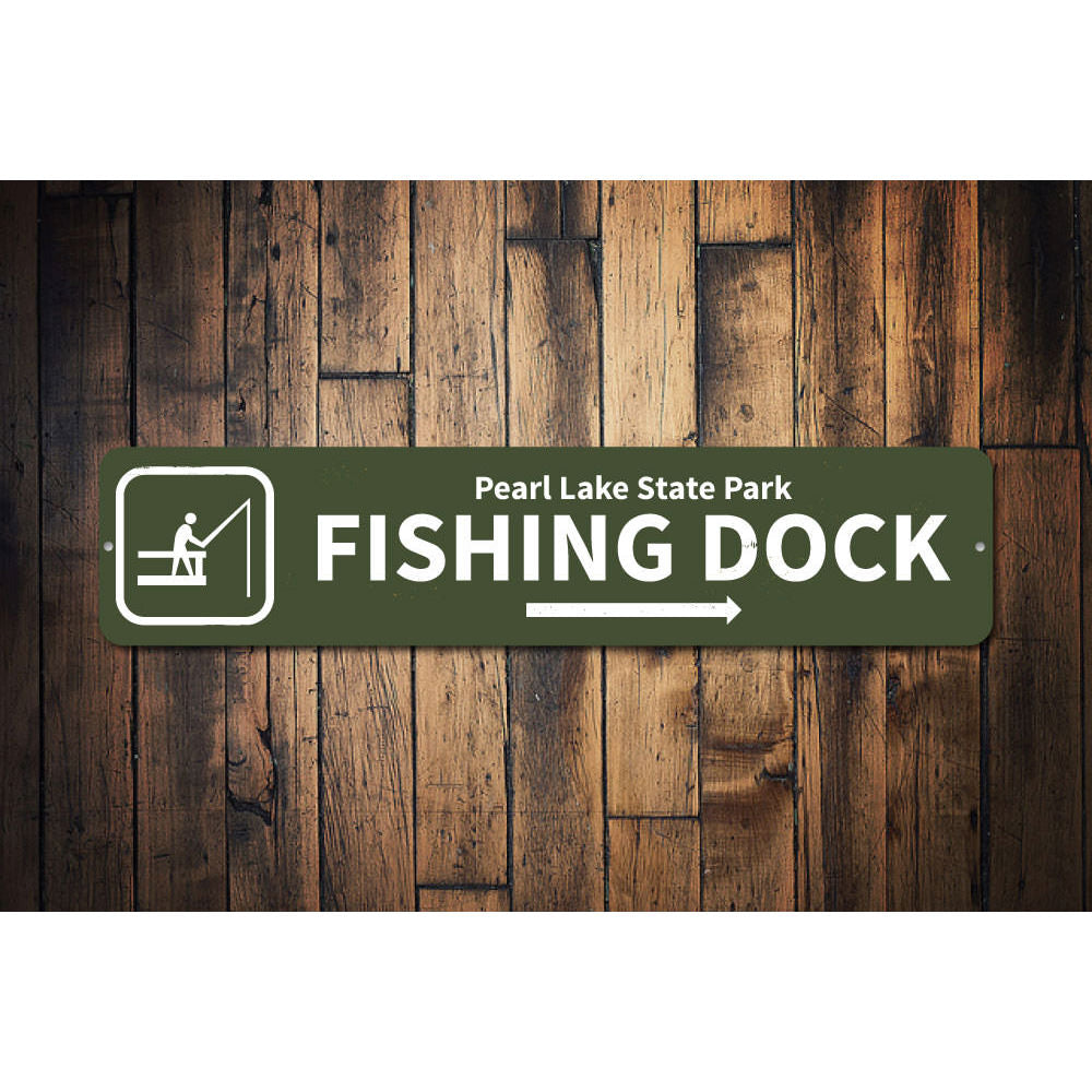 Fishing Dock Arrow Sign Aluminum Sign