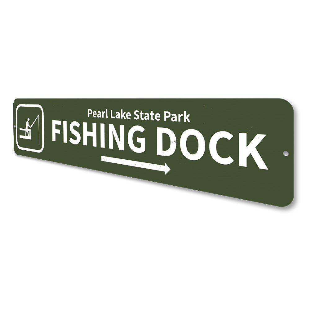 Fishing Dock Arrow Sign Aluminum Sign