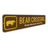 Bear Crossing Trail Sign Aluminum Sign