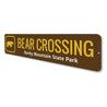 Bear Crossing Trail Sign Aluminum Sign