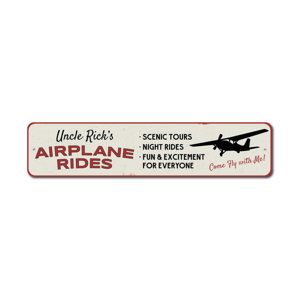 Airplane Rides Name Sign Aluminum Sign