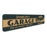 Grandpa Classic Car Garage Sign Aluminum Sign