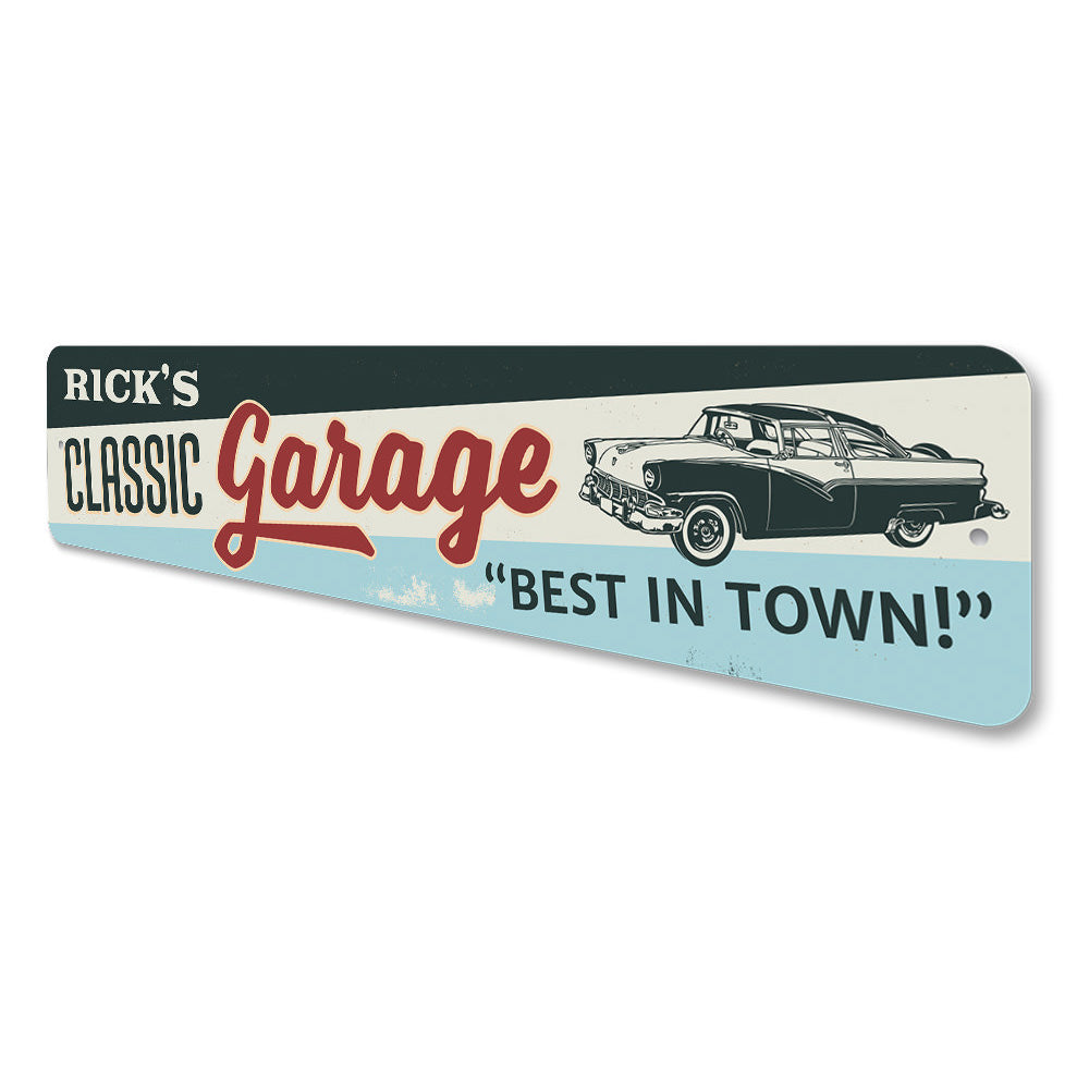 Classic Car Garage Sign Aluminum Sign