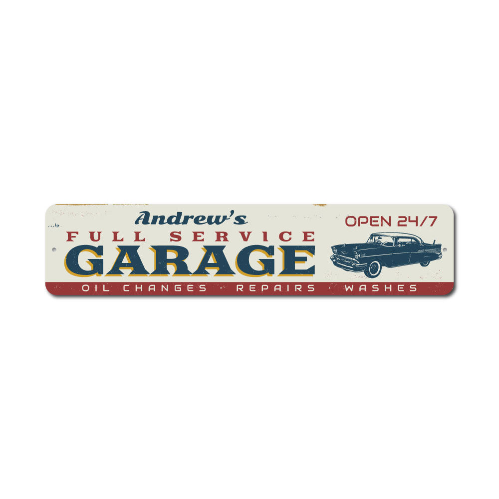 Full Service Garage Sign Aluminum Sign