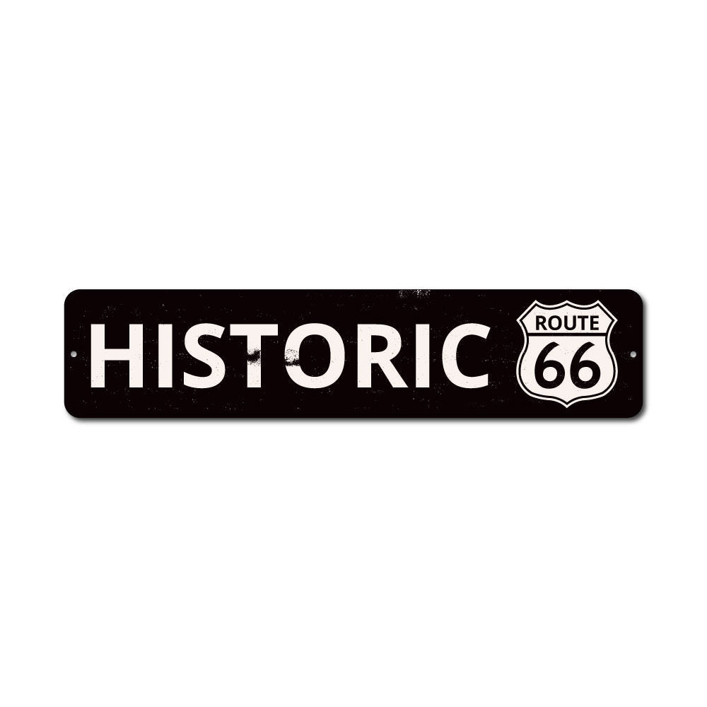 Historic Route 66 Sign Aluminum Sign