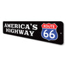 America's Highway Route 66 Sign Aluminum Sign
