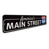 America's Main Street Route 66 Sign Aluminum Sign