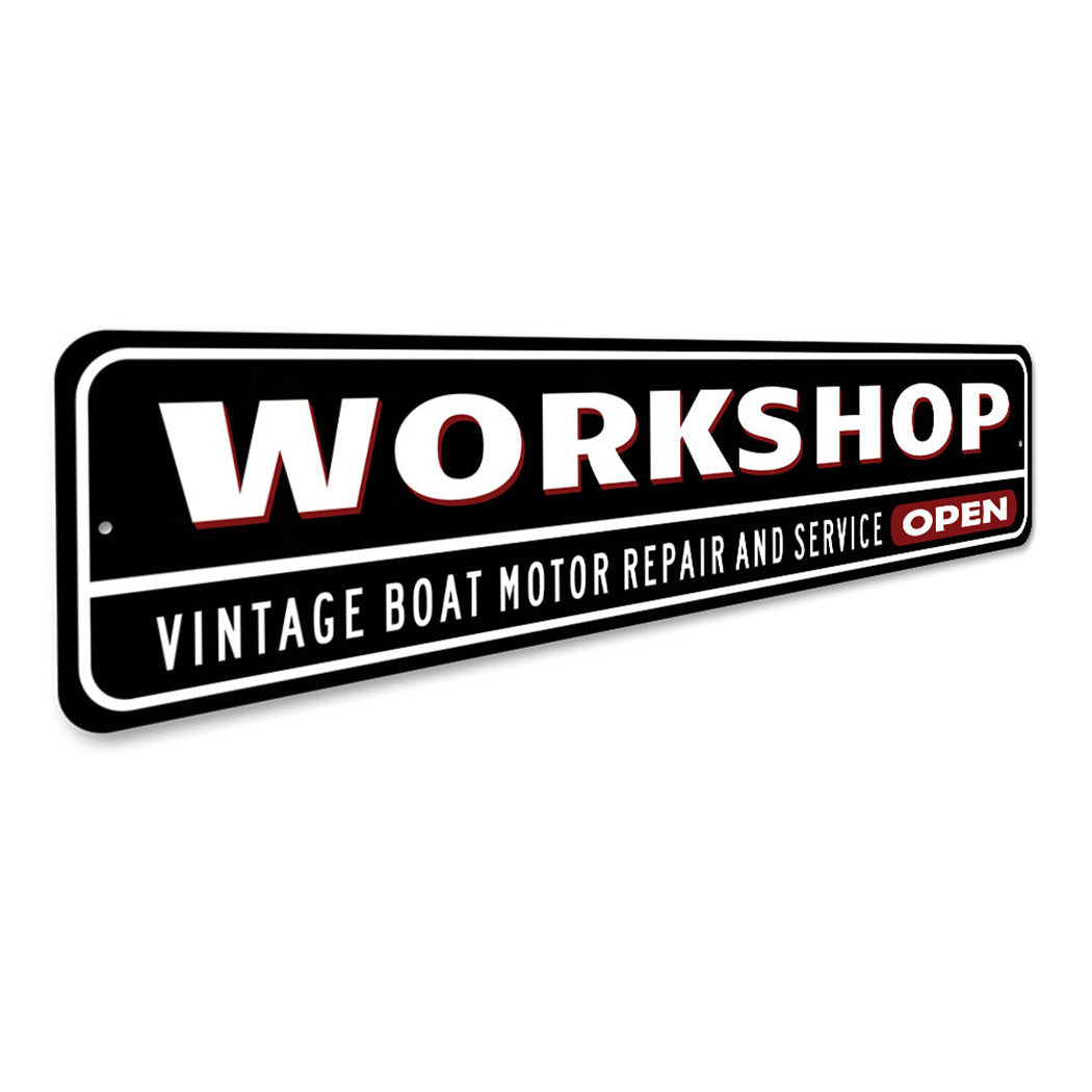 Workshop Vintage Boat Repair Sign