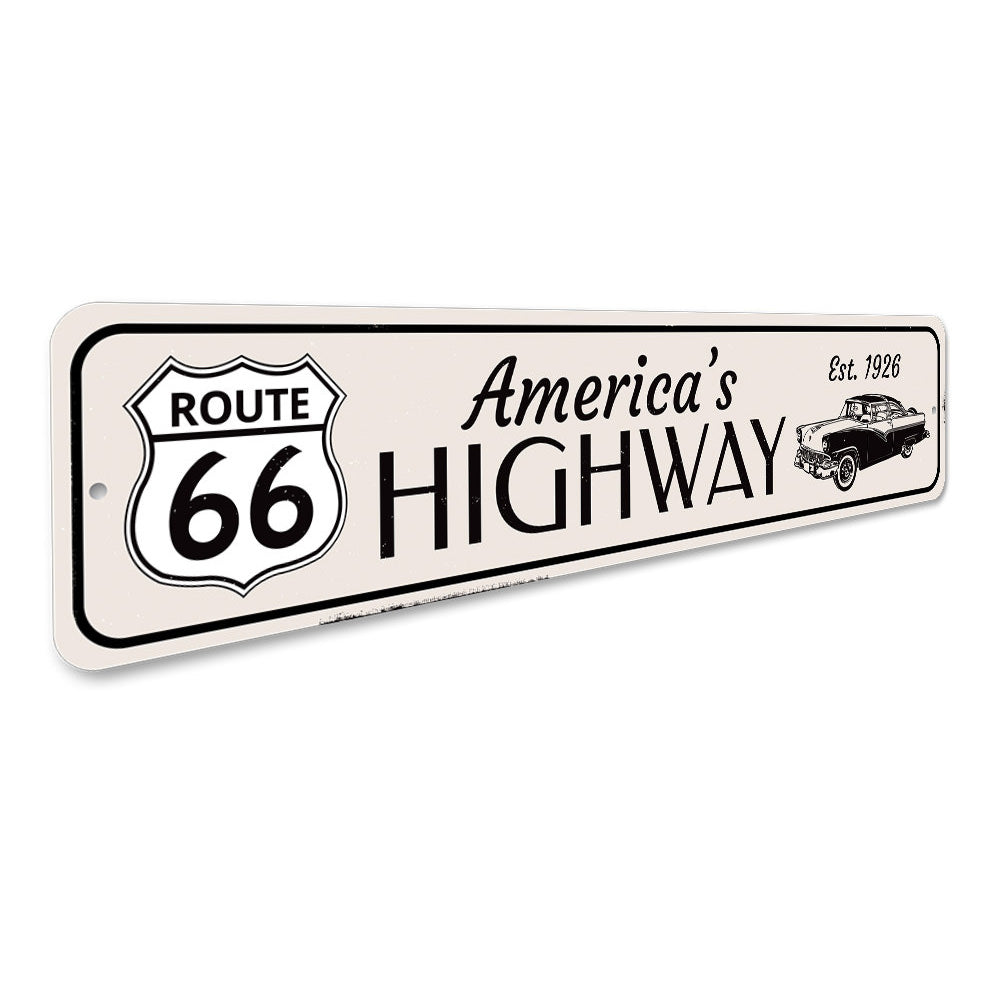 Est 1926 Route 66 Sign Aluminum Sign