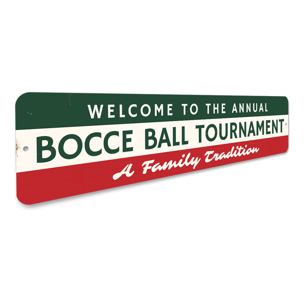 Bocce Ball Tournament Sign Aluminum Sign