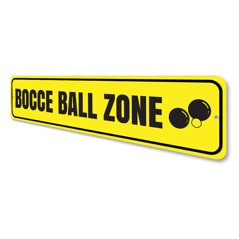 Bocce Ball Zone Sign Aluminum Sign