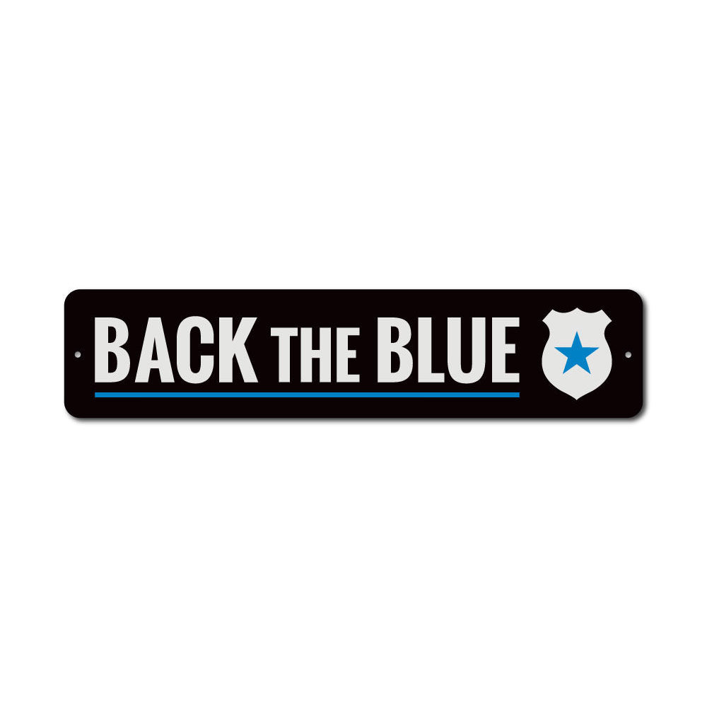 Badge Back The Blue Sign – Lizton Sign Shop
