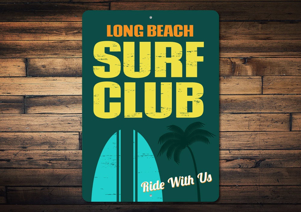 Beach Surf Club Sign