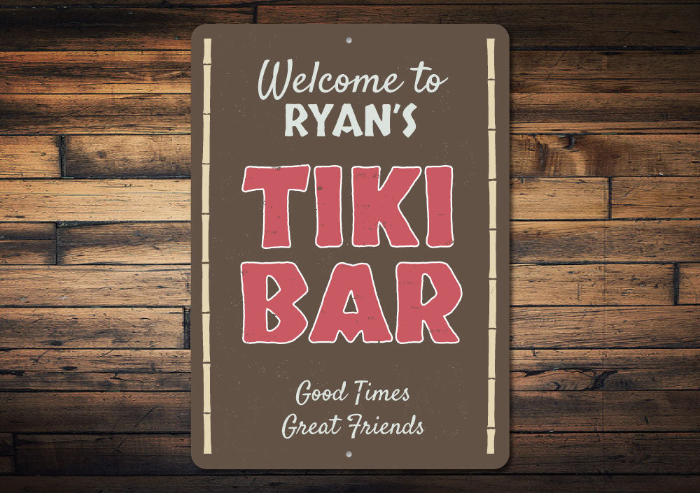 Welcome Name Tiki Bar Sign