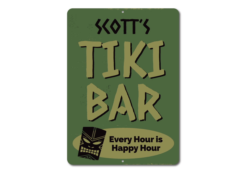 Every Hour is Happy Hour Tiki Bar Sign