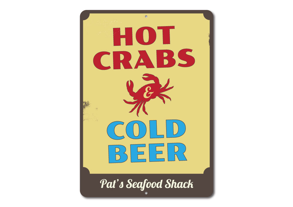 Hot Crabs and Cold Beer Sign