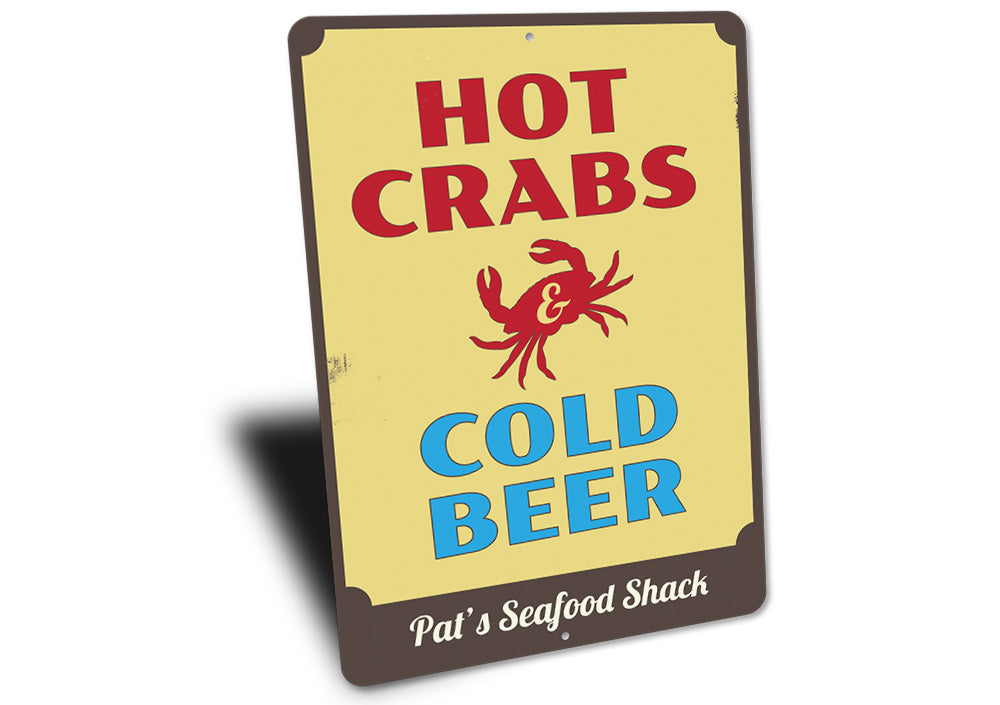 Hot Crabs and Cold Beer Sign