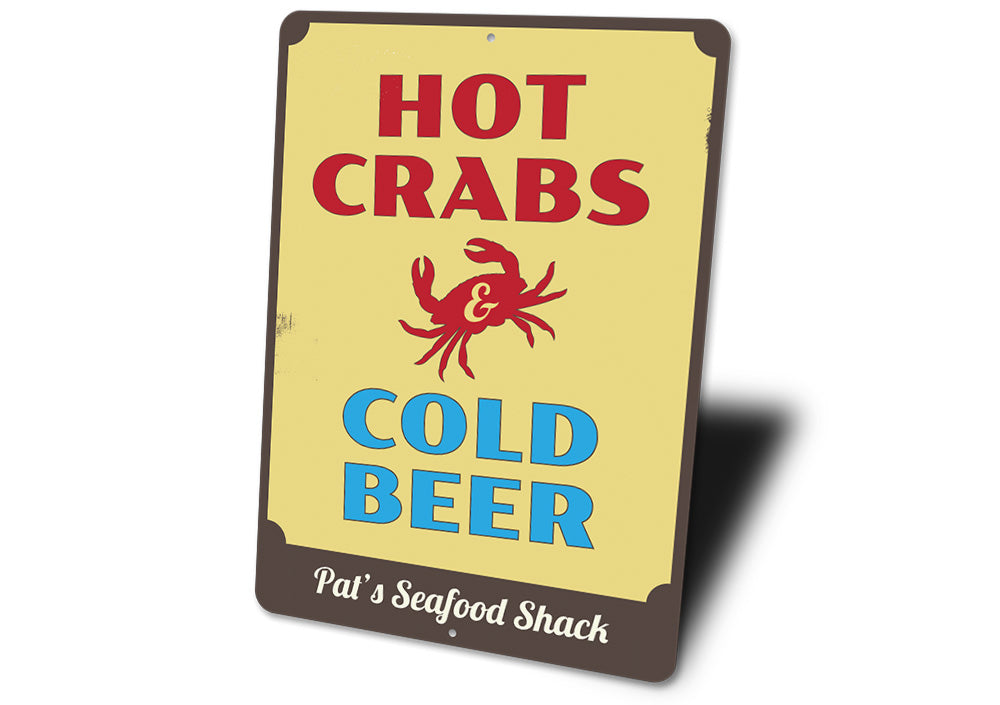 Hot Crabs and Cold Beer Sign