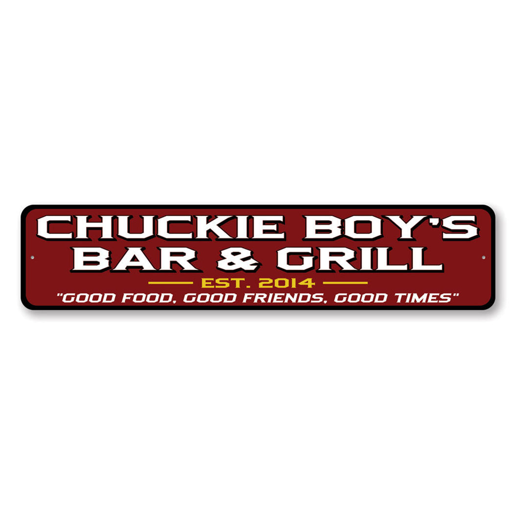 Personalized Bar And Grill Sign