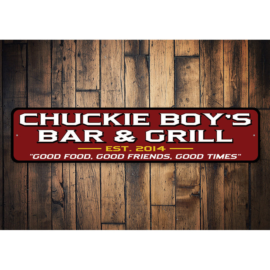 Personalized Bar And Grill Sign