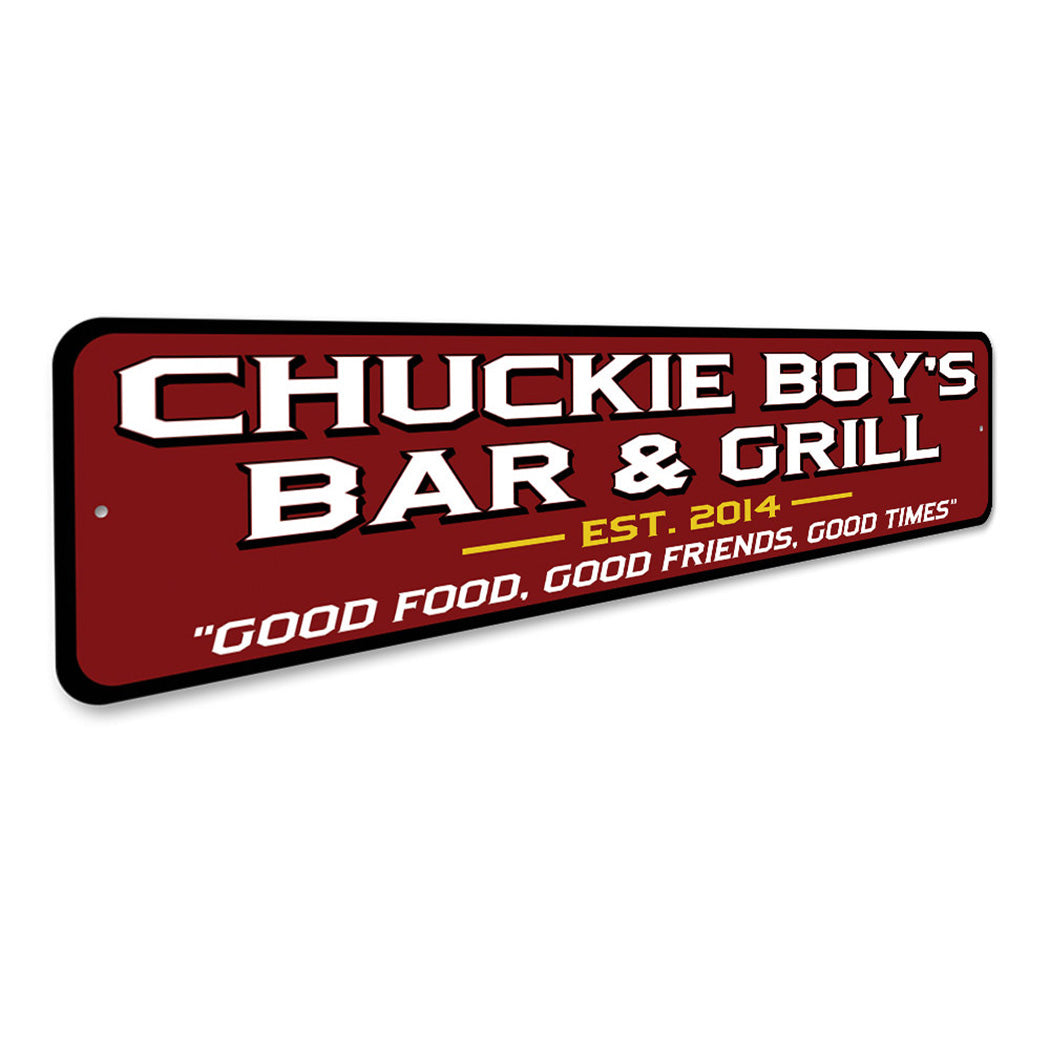 Personalized Bar And Grill Sign