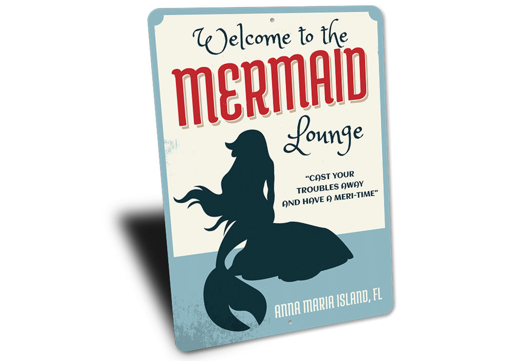 Mermaid Lounge Sign Aluminum Sign