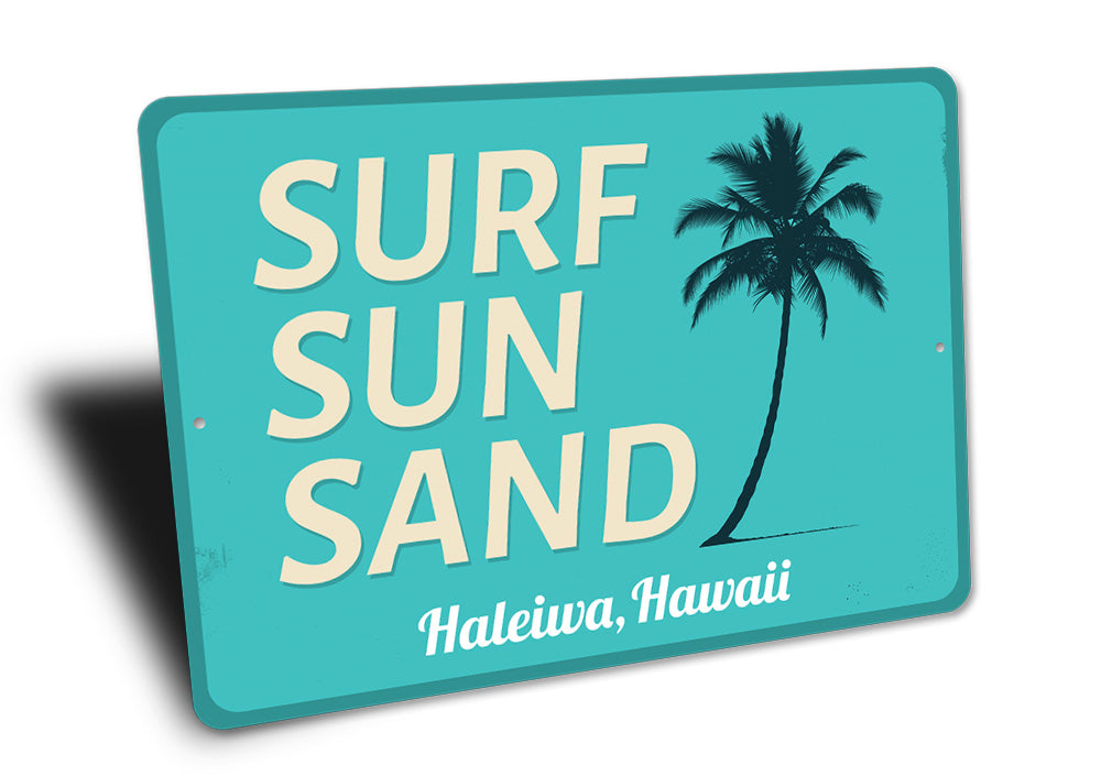 Surf sun Sand Sign