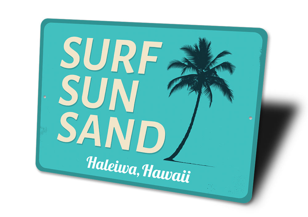 Surf sun Sand Sign