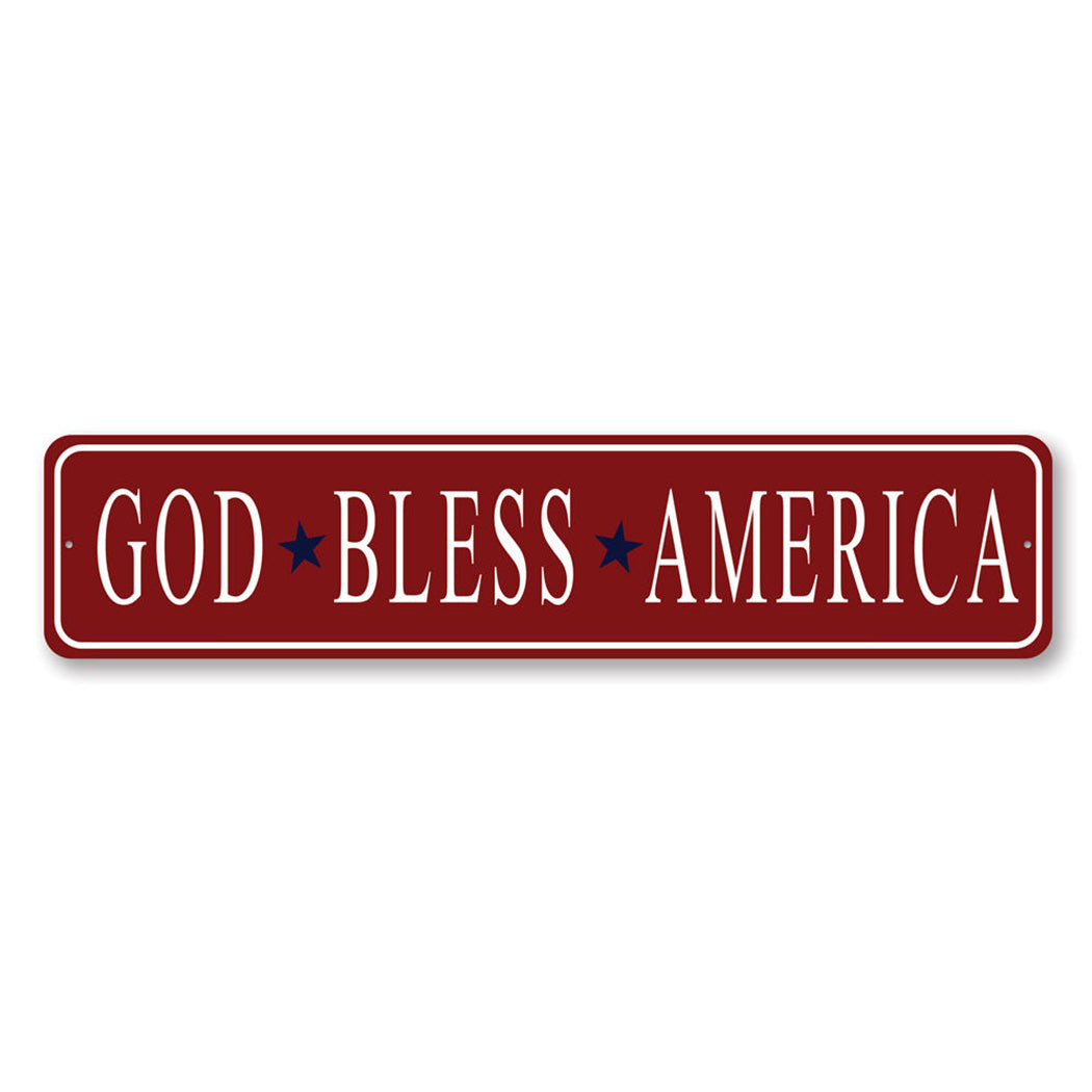 God Bless America Patriotic Sign
