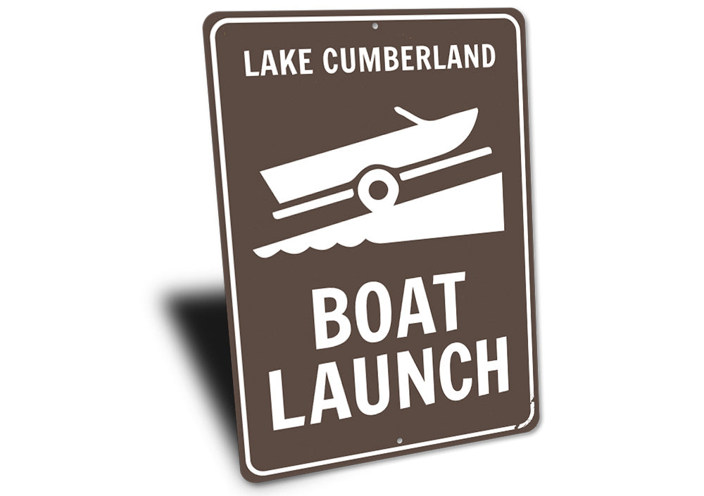 Boat Launch Lake Name Sign